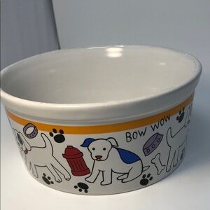 Dog Bowl with Colorful Dog Print